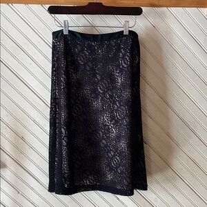 INC International Concepts Black Lace Skirt